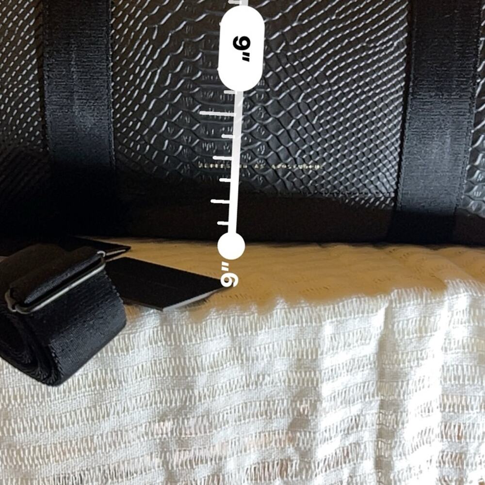 Weekend genuine leather duffel bag python style N… - image 8